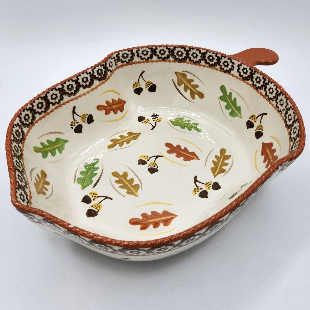 Temp-tations Old World 2 Qt Acorn Ceramic Baking Dish Microwave & Oven Safe